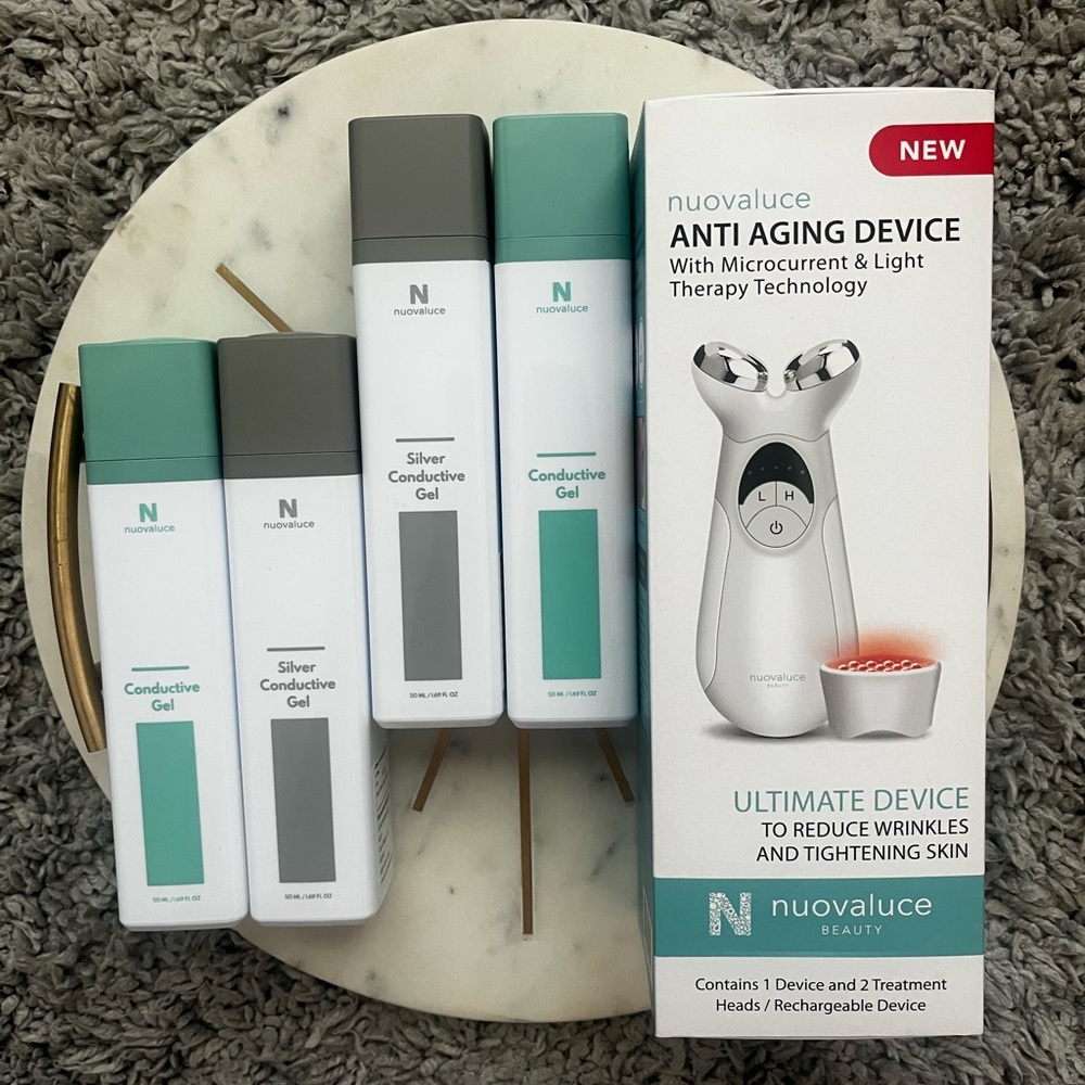 NUOVALUCE Anti Aging Device with Microcurrent & Light Therapy Technology